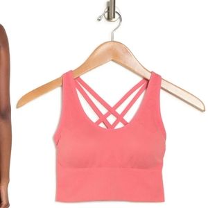 Like New Z BY ZELLA seamless Crossback Bralette Pink Blossom sports bra large